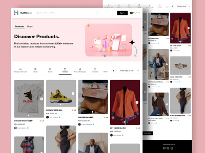 Hustle Sasa: eCommerce Marketplace design