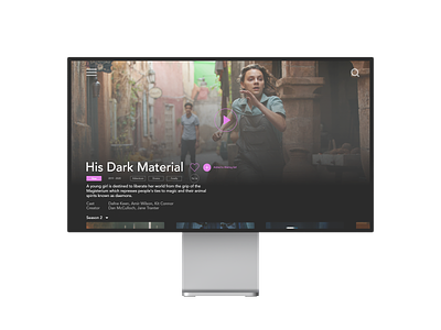 Online movie-watching site design his dark material movie movie app moviewebsite netflix ui uxui uxuidesign