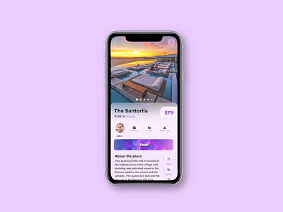 Hotel room detail airbnb hospitality hotel hotel app hotel booking mobile app mobile app ux ui room booking room detail santorila travel ux ui