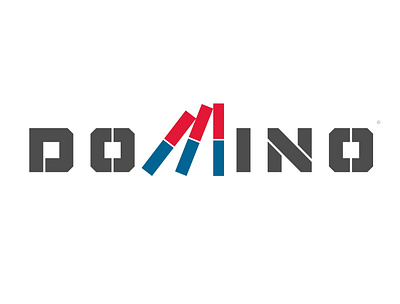 Domino branding design domino flat icon illustration illustrator logo logo design logotype minimal typography vector