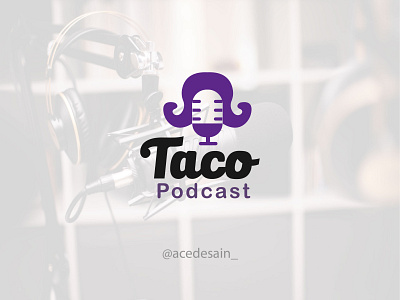 logo for taco podcast adobe illustrator branding design flat icon illustration illustrator logo minimal octopus podcast ui