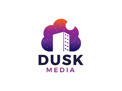 Dusk Media logo design adobe illustrator branding design flat icon illustration illustrator logo minimal ui