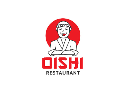 oishi restaurant logo design