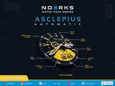ASCLEPIUS Automatic 2021 color of the year 24hrs analog digital military noerks