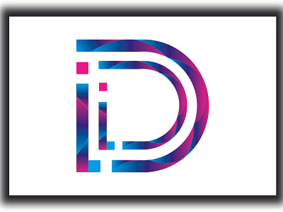 D letter concept app art design graphic design illustrator logo minimal ui vector web