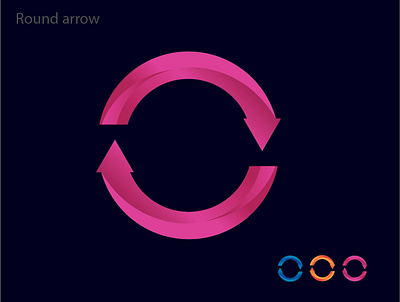 round arrow arrow branding graphic design icon illustration illustrator minimal round typography ui vector web