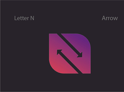 n letter app branding graphic design illustration illustrator minimal typography vector web website