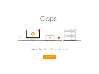 Error Page ! error illustration line server