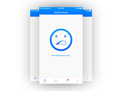 No notification yet :( app illustration ios notification screen sketch