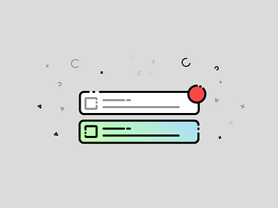 Notifications bubble flat illustration line notification