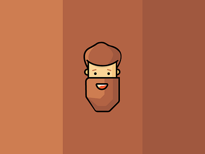 🦁 beard brown character flat
