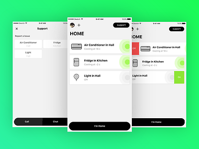 A iOS app Concept design for a connected Devices in Home ! automation connected customer devices electronic home iot support