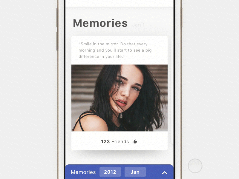 Animated version 🙌 app date facebook fb filter ios memories mobile ui ux