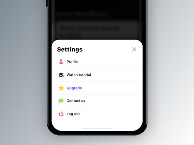 Settings iPhone X bottom iphonex layout profile settings upgrade