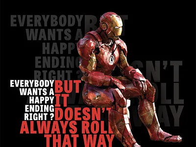 IronMan Quote Typography design graphics illustration illustrator ironman minimal poster typography vector