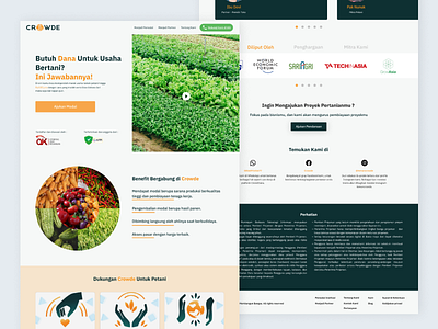 Farmer funding website crowde.co app design farmer farmerfunding farmerwebdesign ui