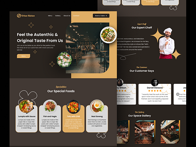 Restaurant Landing Page - Urban Kitchen design landing page restauran landing page restauran web design restaurant ui