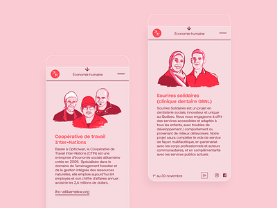 Social economy month editorial human idenity illustration minimal mobile mobile ui people portrait illustration template typography ux vector