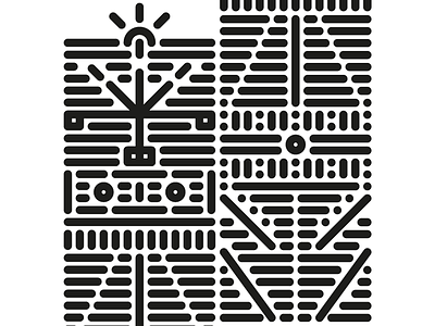 Maze Man bold geometric geometry grid inca line lines man maze thick