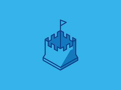 Castle castle flag fortress geometric identity logo middle age