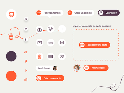 TeddyBank - UI Kit bank buttons child children iconography icons interactive kit mobile savings ui ux