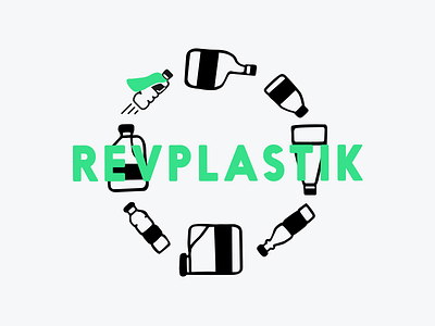 Revplastik - Branding bottles cape circle eco friendly environment gif green hero plastic recycle reuse symbol