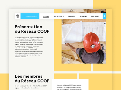 Réseau - About branding colorful components grid layout minimal photography simple space ui ux web