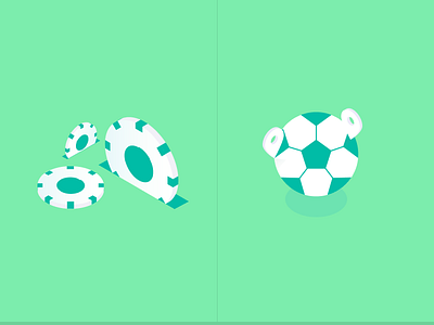 Gambliance - Icons branding casino compliance football gambling gaming icon identity illustration reliance soccer token