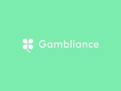 Gambliance - Branding alliance branding clover compliance gambling gaming identity logotype lucky reliance symbol