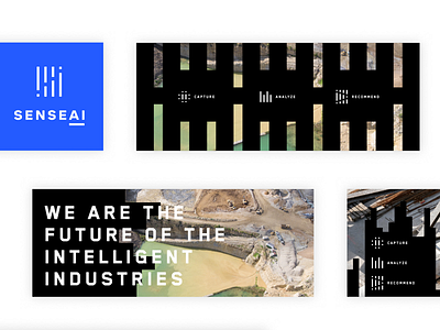 SenseAi - Branding ai branding capture future hub icons identity industrial intelligence mine sensor status