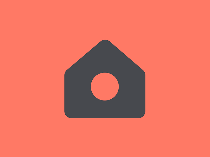 Hoem - Logotype branding design furniture gif hoem home house identity logo loop minimal simple window