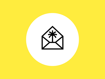PDL - Printed goods branding desert envelope identity logo palm print printed goods process stationery