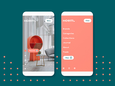 Hoem - Mobile craftcms ecommerce furniture menu mobile responsive ui ui components ux web design