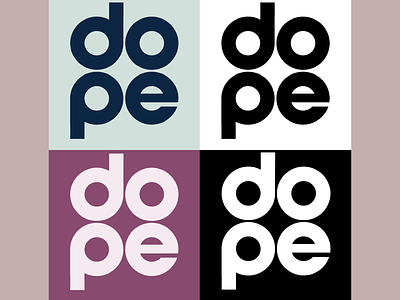 "DOPE" Typography design flat graphic design illustration typography vector