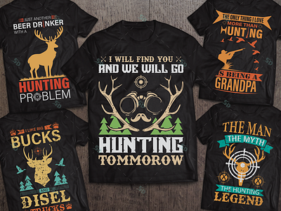 Hunting T-Shirt Design Bundle clothing design clothingbrand custom t shirt design hunting t shirt hunting t shirt bundle hunting t shirt design illustration mensfashion modern t shirt design perfect graphic t shirt pod t shirt design printing t shirt design t shirt bundle t shirt design t shirt lovers tshirt typography vector graphic t shirt vintage retro style