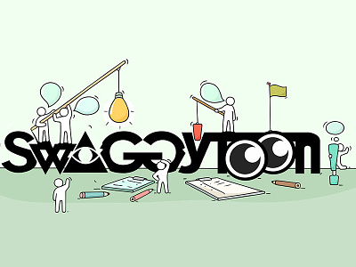 Swaggytoon branding dribbble invitation graphic design. illustration invitation logo motion vector