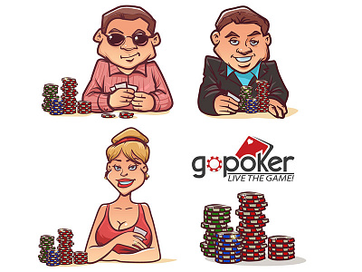 GoPoker Character animation cartoon character dribbble invite graphic design illustration invitations motion poker ui ux vector