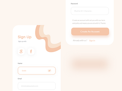 Simple Sign up form dailyui design ui