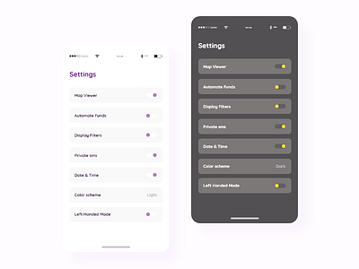 SETTING UI DESIGN dailyui design ui