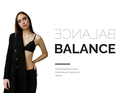 B A L A N C E branding design fashion web design