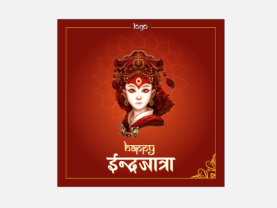 Indra jatra design graphic design vector