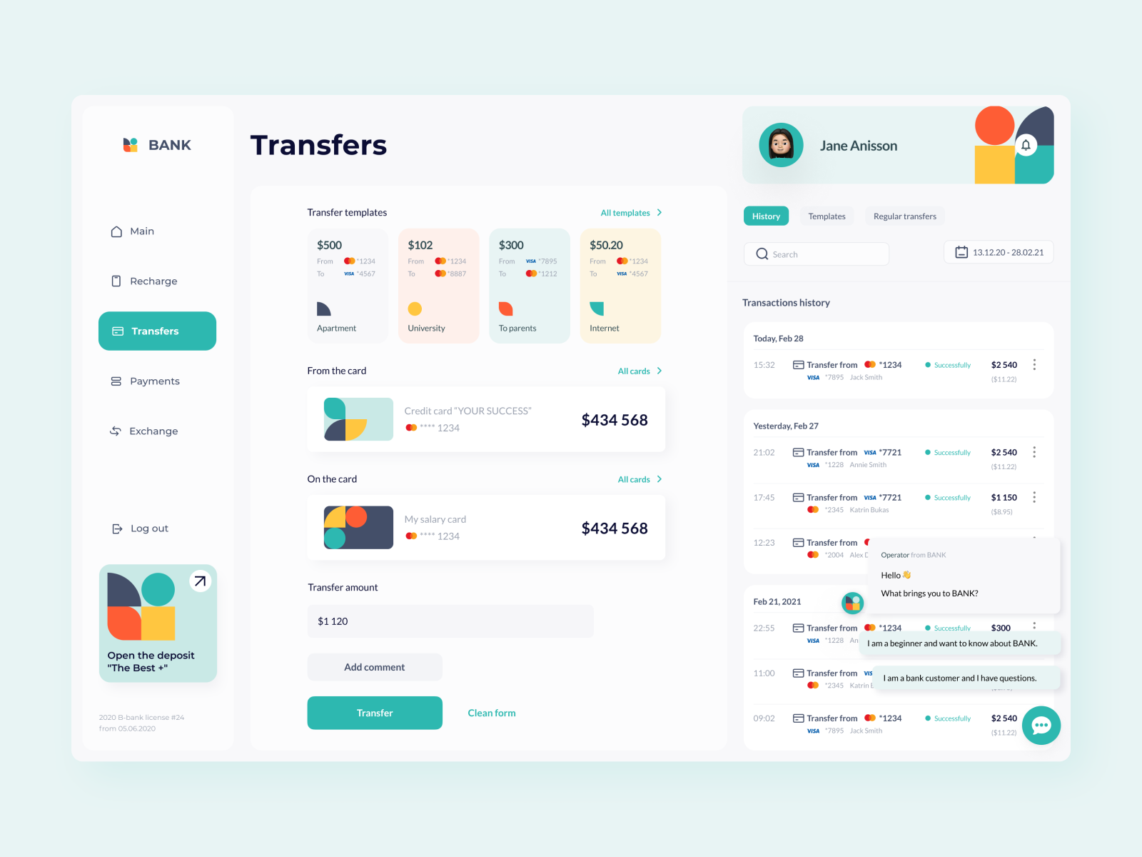 Banking platform: dashboard by Softensy on Dribbble