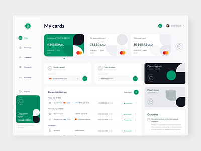 Digital banking app banking branding dashboard design figma finance finances ui