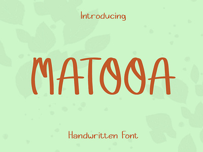 Matooa - Handwritten Font