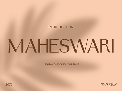 MAHESWARI - ELEGANT MODERN SAN SERIF number