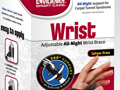 Wrist Brace design illustration packaging white