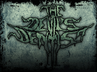 The Devil's Dentist handdrawn logo metal texture