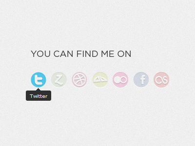 You Can Find Me On - Social Icons