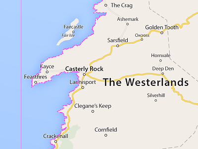 WIP — Westerlands game of thrones illustrator map westeros