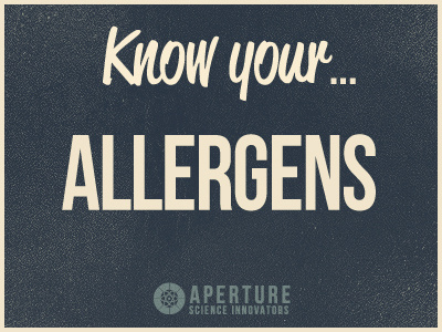 Know Your Allergens portal poster texture typography
